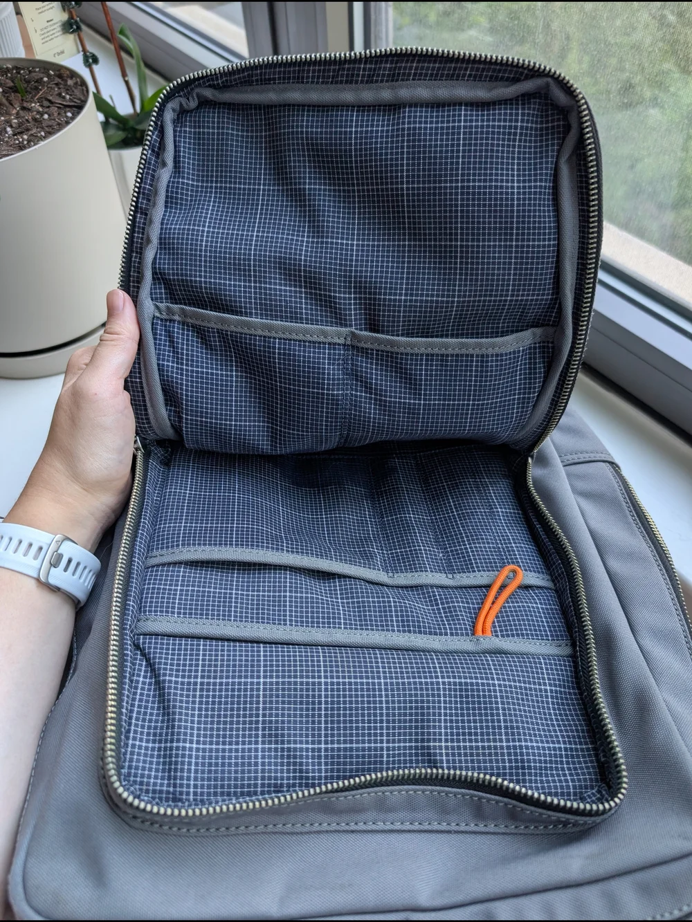 Jack Spade Gray Slim Tech Backpack